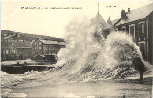 Une tempete sur la cote normande