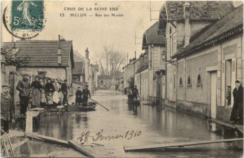Melun - Crue de la Seine 1910