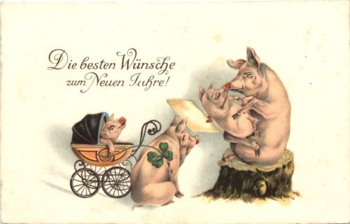 Neujahr - Schweine