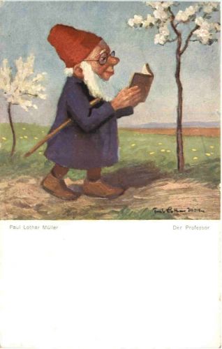 Zwerg - Künstler AK Paul Lothar Müller