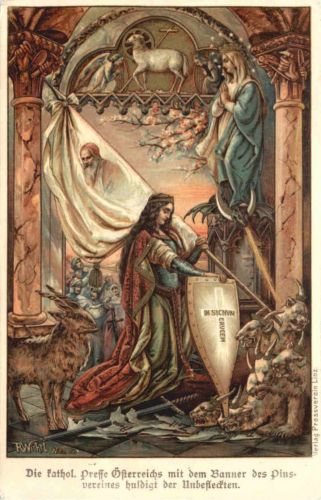 Österreich mit dem Banner des Piusvereins