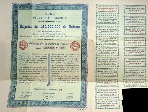 Ville de L Amour 1905 - zum Aufklappen