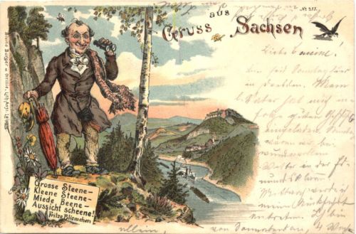 Gruss aus Sachsen - Litho