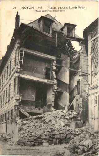 Noyon 1919 - Rue de Belfort