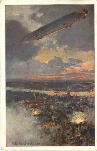 Zeppelin über Antwerpen