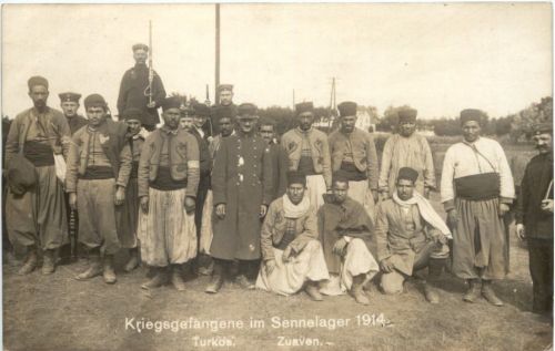 Kriegsgefangene im Sennelager 1914 - Turkos Zuaven - Feldpost