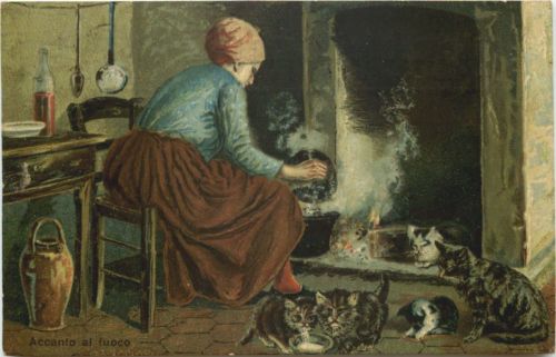 Accanto al fuoco - Katzen