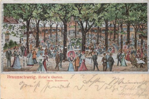 Braunschweig - Holsts Garten - Litho