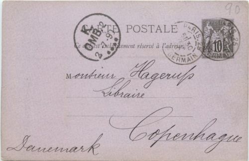 Ganzsache France 1890