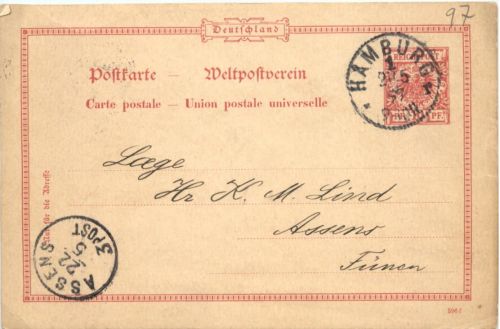 Hamburg - Ganzsache 1897