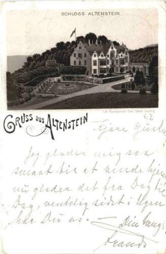 Gruss aus Altenstein - Litho - Bad Liebenstein