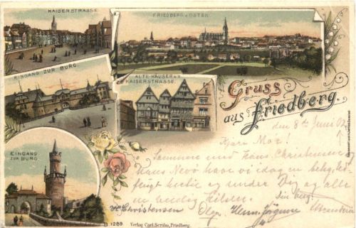 Gruss aus Friedberg - Litho