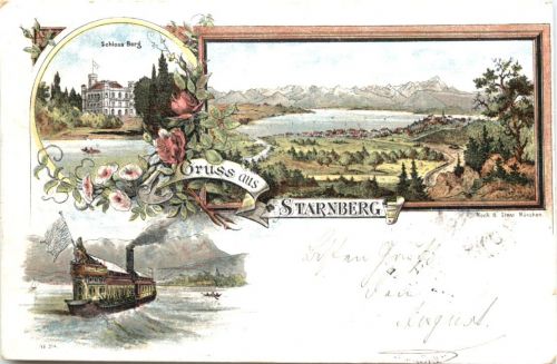 Gruss aus Starnberg - Litho