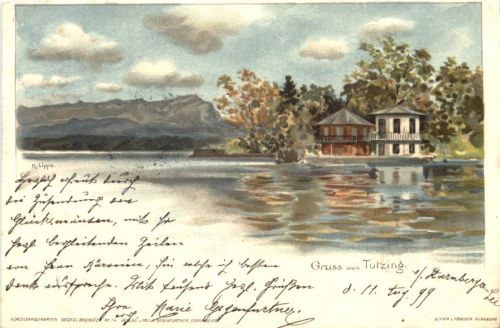 Gruss aus Tutzing - Litho