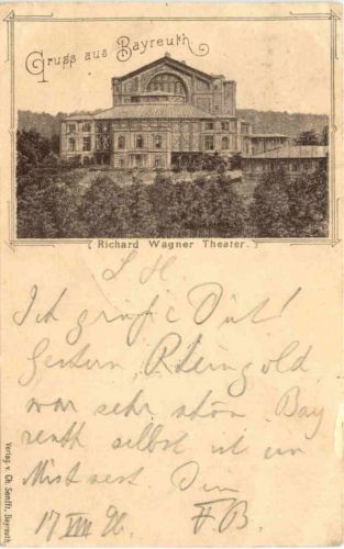 Gruss aus Bayreuth - Richard Wagner Theater - Vorläufer