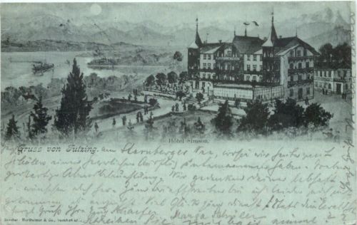 Gruss aus Tutzing - Hotel Simson - Litho
