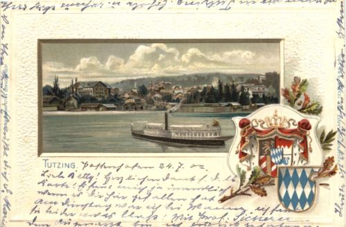 Tutzing - Litho - Prägekarte