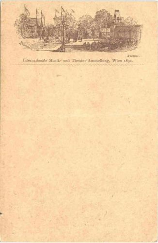 Wien - Internationale Musik und Theater Ausstellung 1892 - Vorläufer