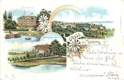 Gruss aus Tutzing - Litho