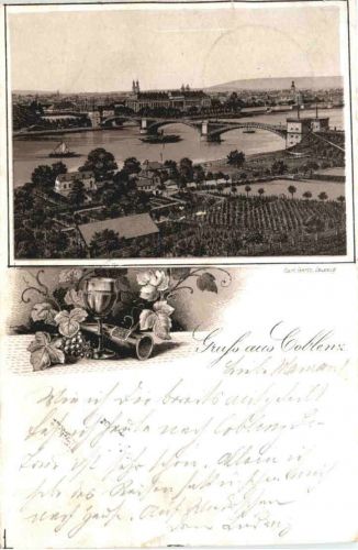 Gruss aus Coblenz - Vorläufer 1891