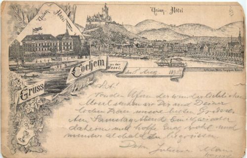 Gruss aus Cochem - Vorläufer 1895