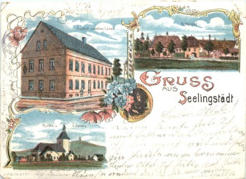 Gruss aus Seelingstädt - Litho - Trebsen