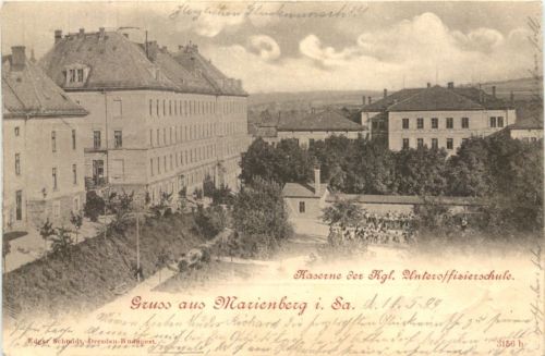 Gruss aus Marienberg - Kaserne der Kgl. Unteroffizierschule