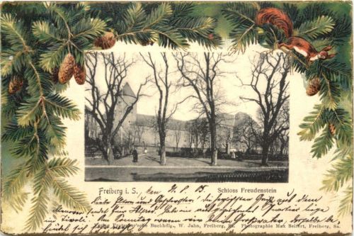 Freiberg in Sachsen - Schloss Freudenstein - Litho