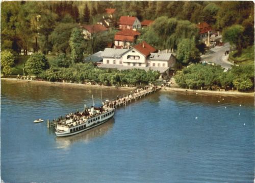 Herrsching am Ammersee, Hotel Seehof mit Dampfersteg
