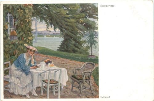 Künstler Ak Edw. Cucuel - Sommertage