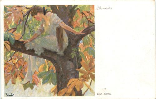 Künstler Ak Edw. Cucuel - Baumnixe