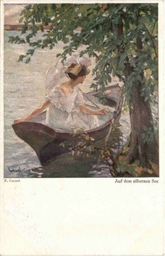 Künstler Ak Edw. Cucuel - Auf dem Silbernen See