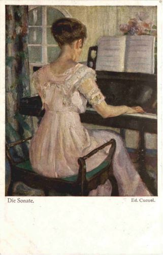 Künstler Ak Edw. Cucuel - Die Sonate