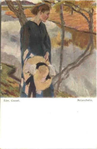 Künstler Ak Edw. Cucuel - Melancholie