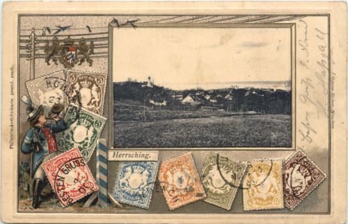 Gruss aus Herrsching am Ammersee - Briefmarken - Litho