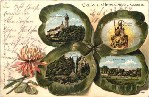 Gruss aus Herrsching am Ammersee - Litho