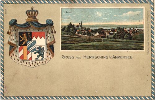 Gruss aus Herrsching am Ammersee - Litho