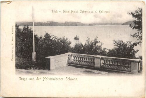 Holsteinische Schweiz, Blick v. Hotel a.d. Kellersee