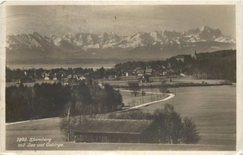 Starnberg mit See und Gebirge