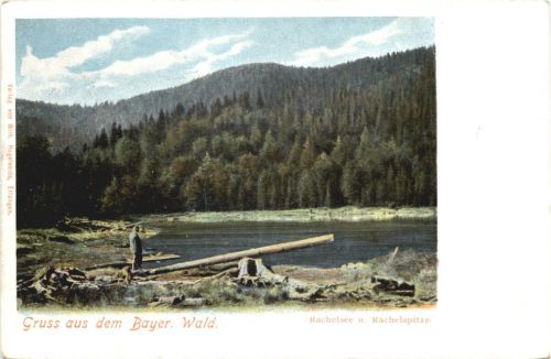 Gruss aus dem Bayer. Wald , Rachelsee und Rachelspitze