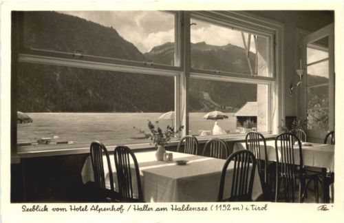 Haller a. Haldensee, Seeblick vom Hotel Alpenhof