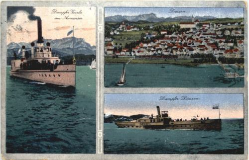 Am Ammersee, div. Bilder der Dampfer Gisela und Diessen