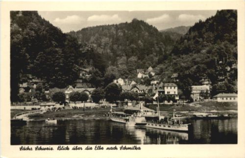 Schmilka, Blic über die Elbe