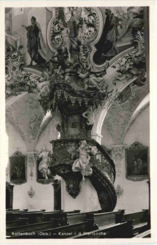 Rottenbuch Obb., Kanzel in der Pfarrkirche