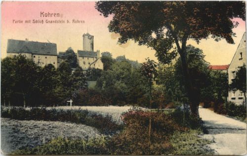 Kohren, Bez. Leipzig, Partie mit Schloss Grandstein