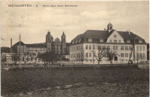 Weingarten i. W. Partie beim neuen Schulhause