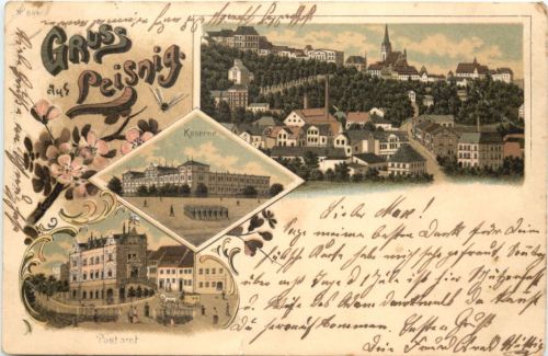 Gruss aus Leisnig - Litho