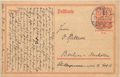 Ganzsache 1921