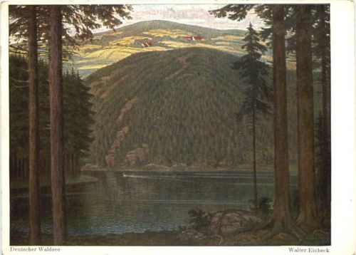Künstler Ak Walter Einbeck - Deutscher Waldsee
