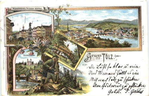 Gruss aus Bad Tölz - Litho